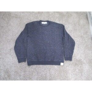 Mollusk California Crewneck Sweater Mens M Blue Textured Fleece Pullover
